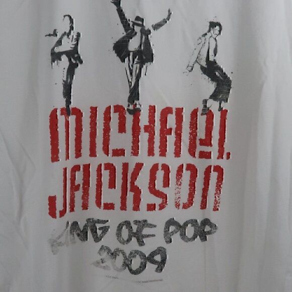 MICHAEL JACKSON KING OF POP 2009 CONCERT SHORT CAP SLEEVE GRAPHIC T SHIRT - Picture 2 of 4